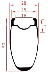 VeloElite 50mm rim brake carbon wheels