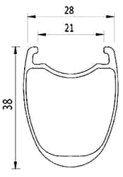 38mm Carbon wheel profile