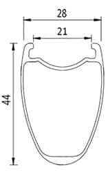 44mm carbon wheel profile